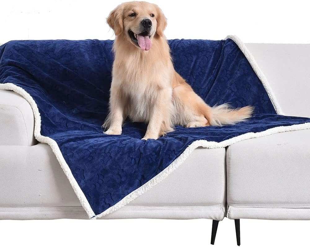 Qeils Waterproof Washable Blankets for Medium Dogs