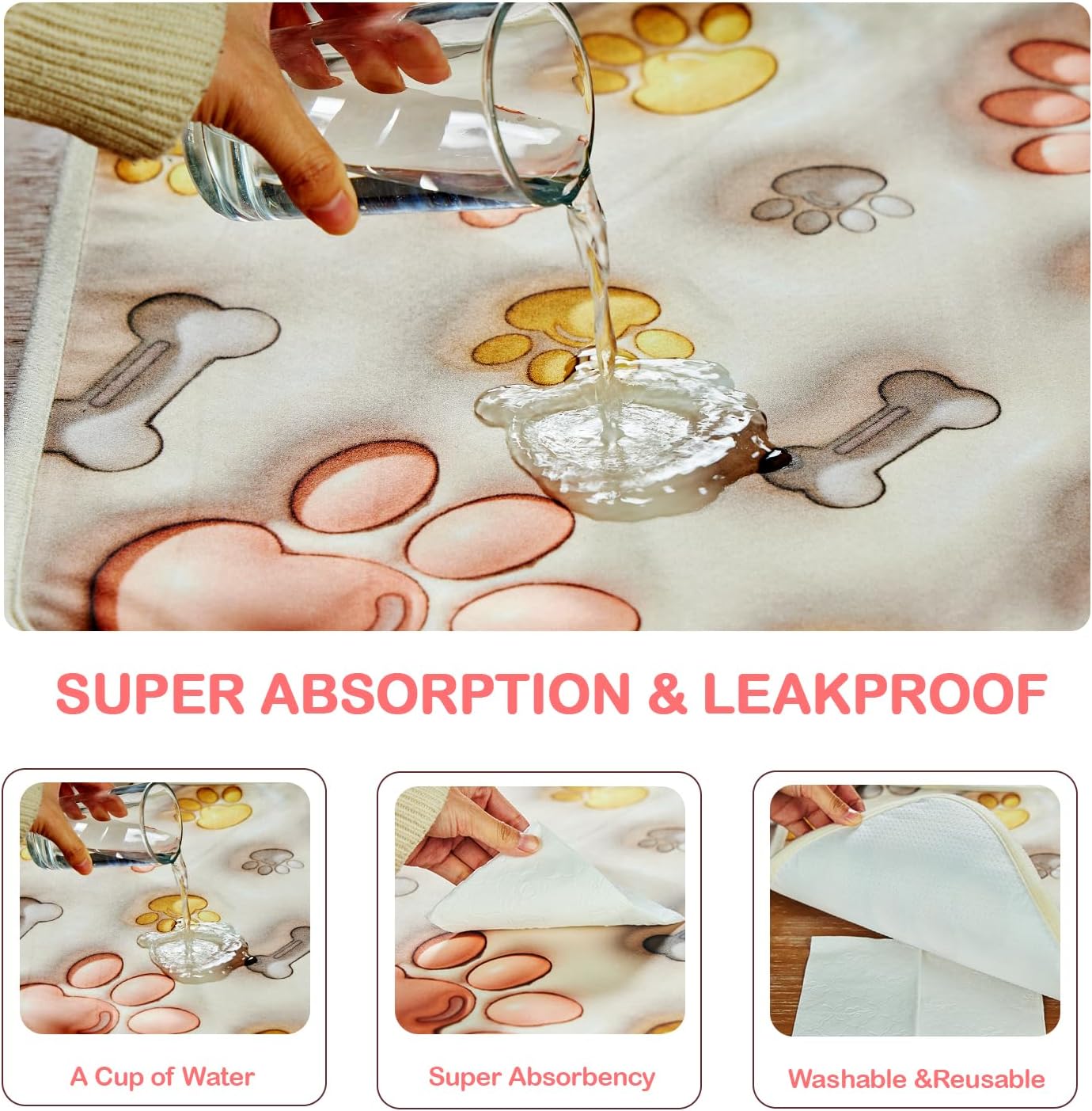 Qeils 3D printed super absorbent and leak-proof dog urine pad