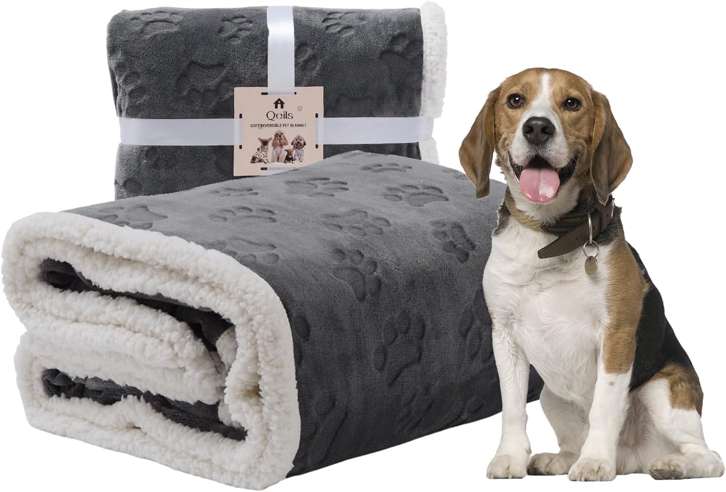 Qeils Waterproof Washable Blankets for Medium Dogs