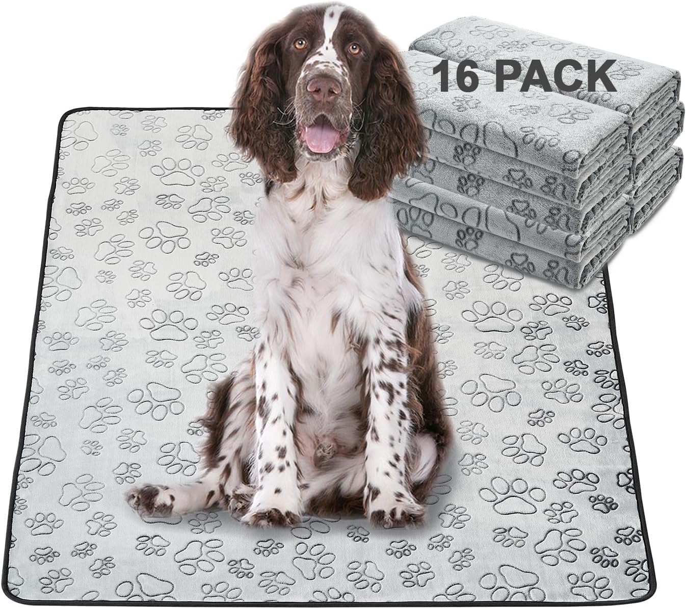 Qeils Reusable Puppy Pads, Washable Pee Pads for Dogs, Waterproof Non Slip Wee Wee pad, Absorbent and Leakproof Training Mats for Potty, Crate, Playpen, Bed, Sofa, 72"x 72"