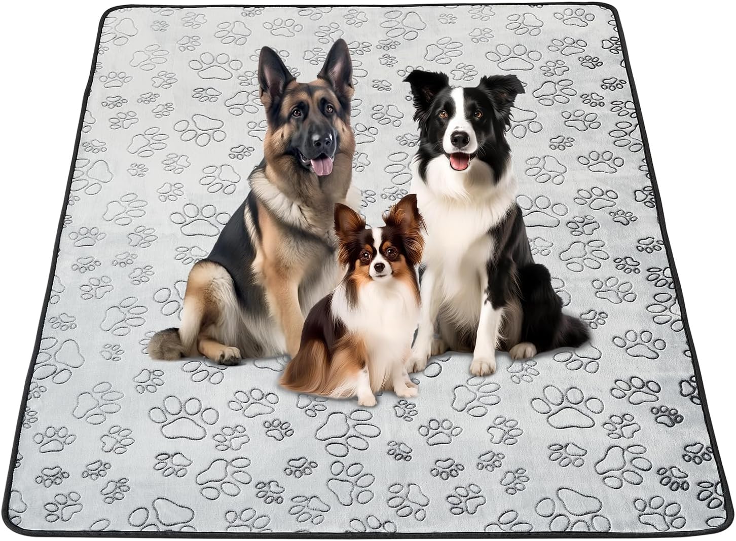 Qeils Reusable Puppy Pads, Washable Pee Pads for Dogs, Waterproof Non Slip Wee Wee pad, Absorbent and Leakproof Training Mats for Potty, Crate, Playpen, Bed, Sofa, 72"x 72"