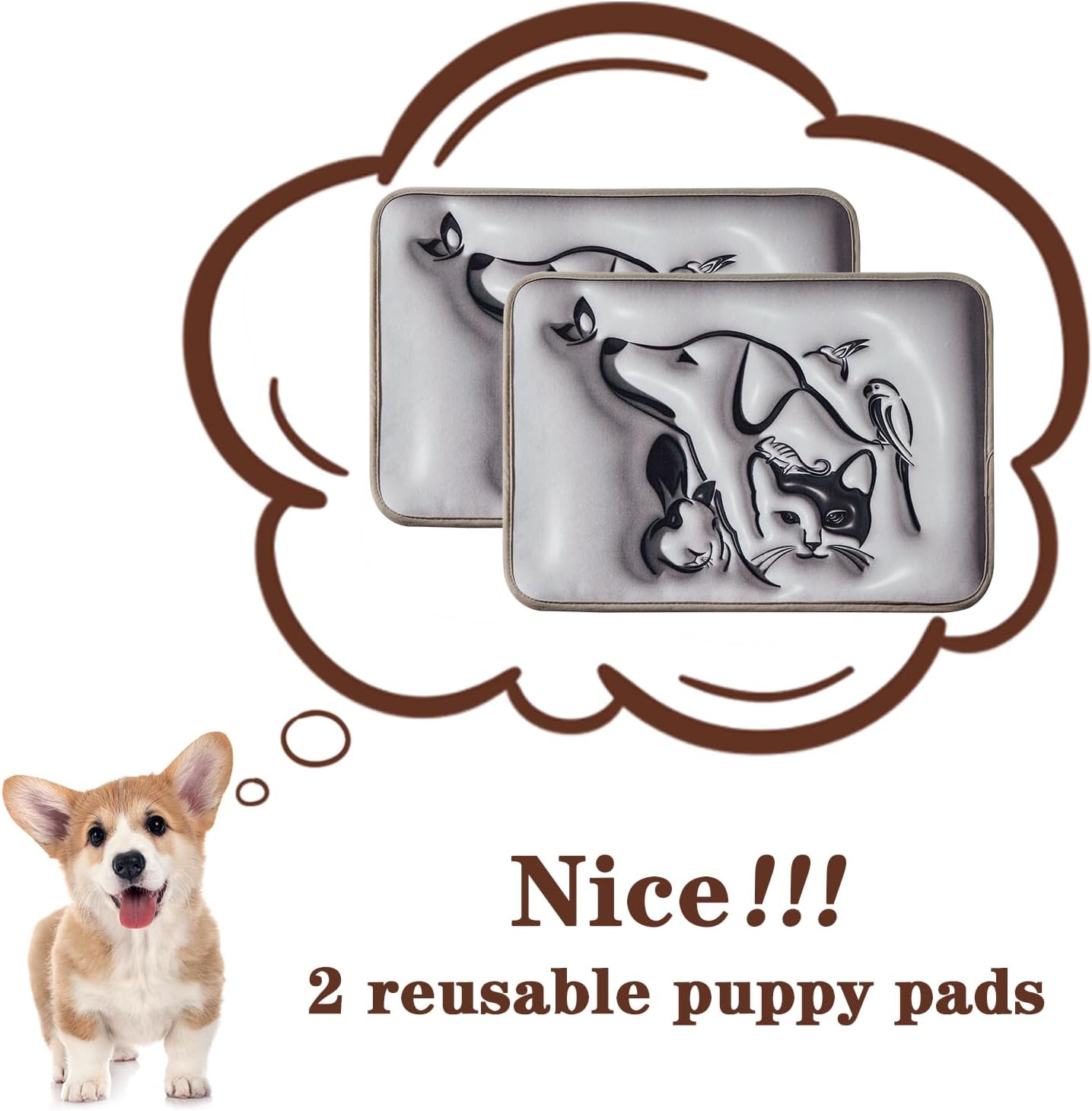 Qeils Washable and Reusable Super Absorbent Dog Urine Pad