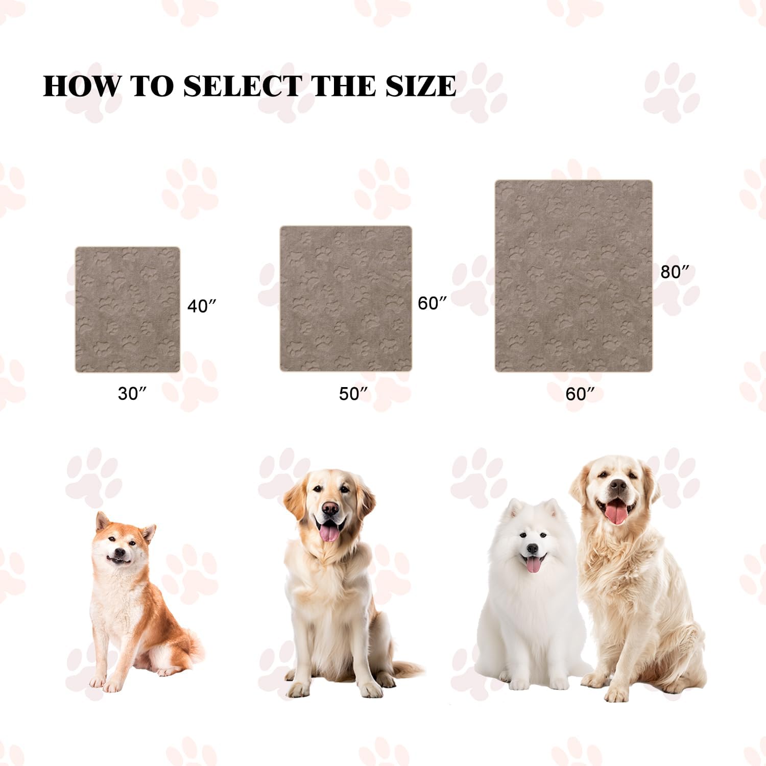Qeils Waterproof Washable Blankets for Large Dogs