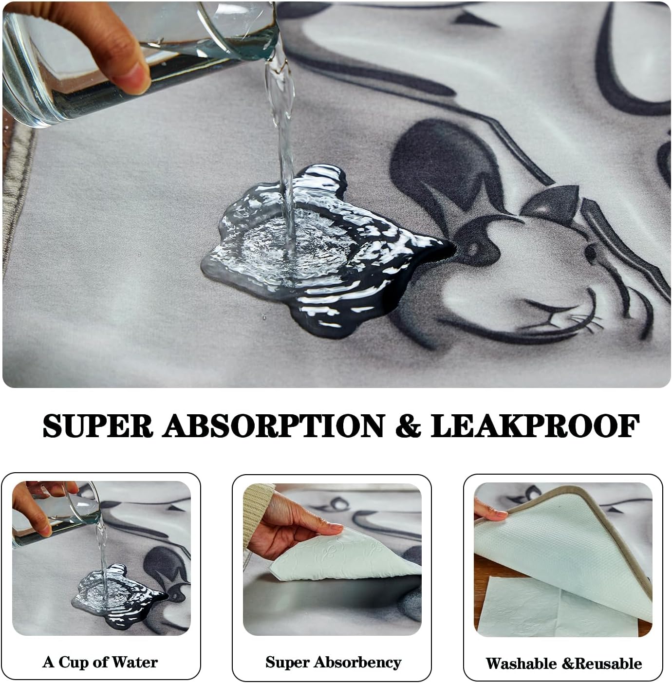 Qeils Washable and Reusable Super Absorbent Dog Urine Pad